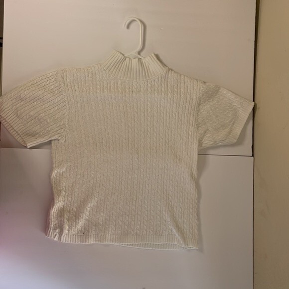 CASUAL CORNER SHORTS SLEEVE SWEATER SHIRT PULLOVER COTTON/RAYON SIZE L - Picture 2 of 5